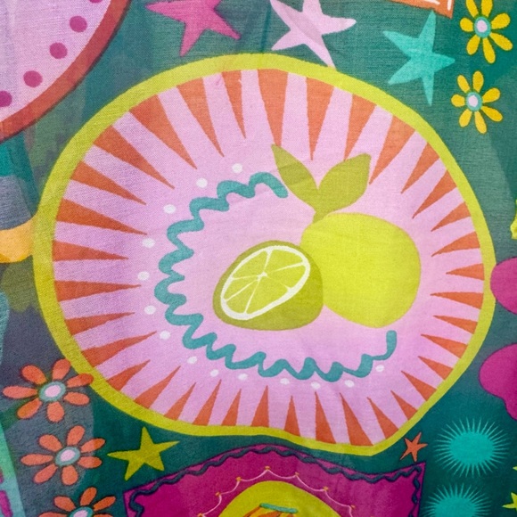 Vibrant Tropical Multicolor Oversized Button Up Shirt Dress - Picture 10 of 12